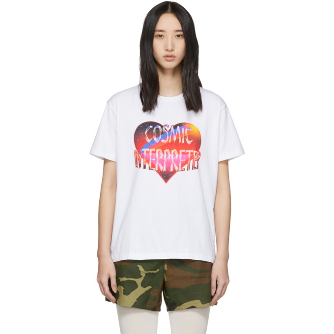 Ashley Williams White Cosmic Wonder T-shirt In White/print