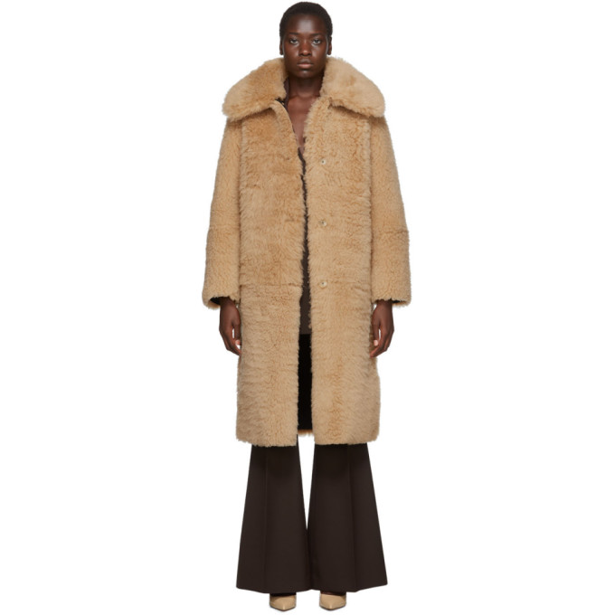 JOSEPH JOSEPH REVERSIBLE BEIGE SHEARLING DARCY COAT