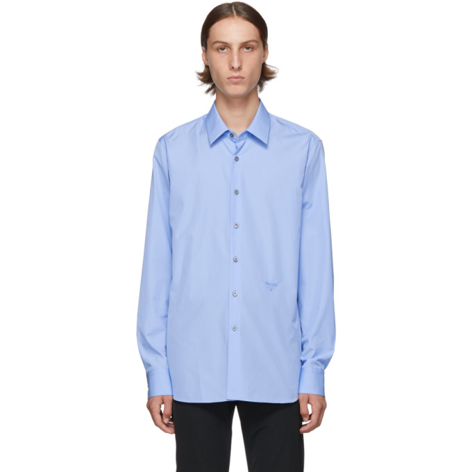 Prada Blue Poplin Shirt