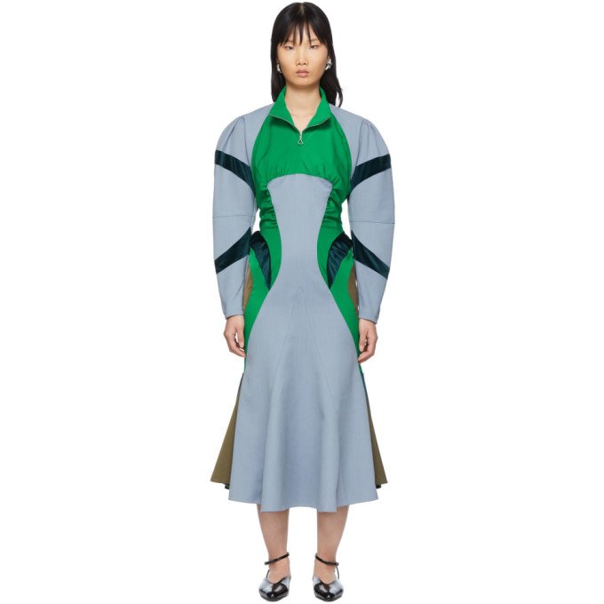 Click to view more detailed imagery on our partner's website Kiko Kostadinov Blue Museo Dress In Cerulean