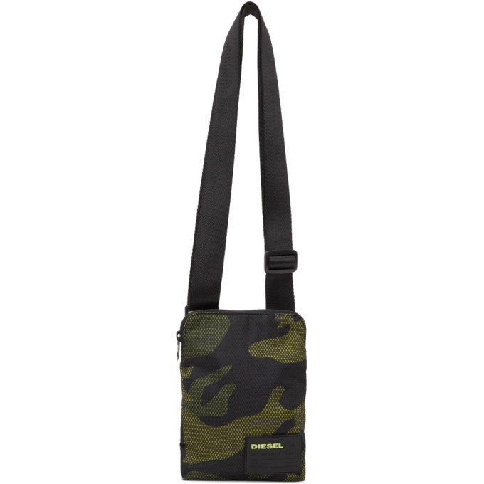 Diesel Green Camo Discover Me Cross Body Bag