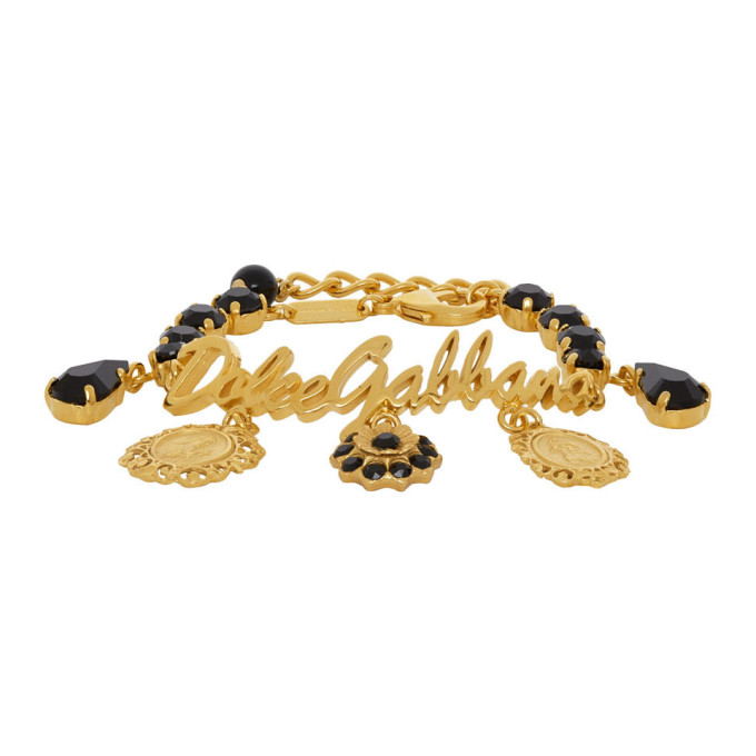 Dolce & Gabbana Dolce And Gabbana 金色 Logo And Charms 手链 In N0011 Gold