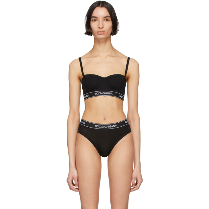 Dolce & Gabbana Dolce And Gabbana Black Jersey Balconnet Bra In N0000 Black