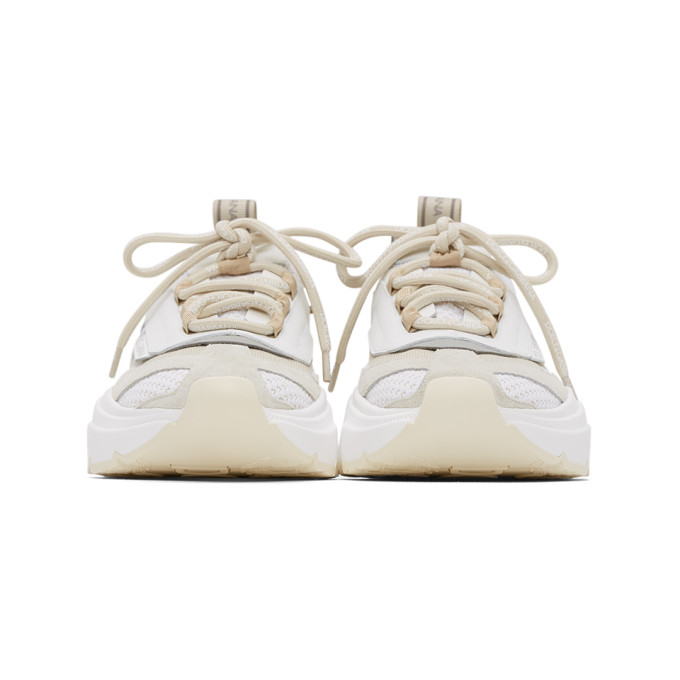 DOLCE & GABBANA BEIGE STRETCH MESH DAYMASTER SNEAKERS