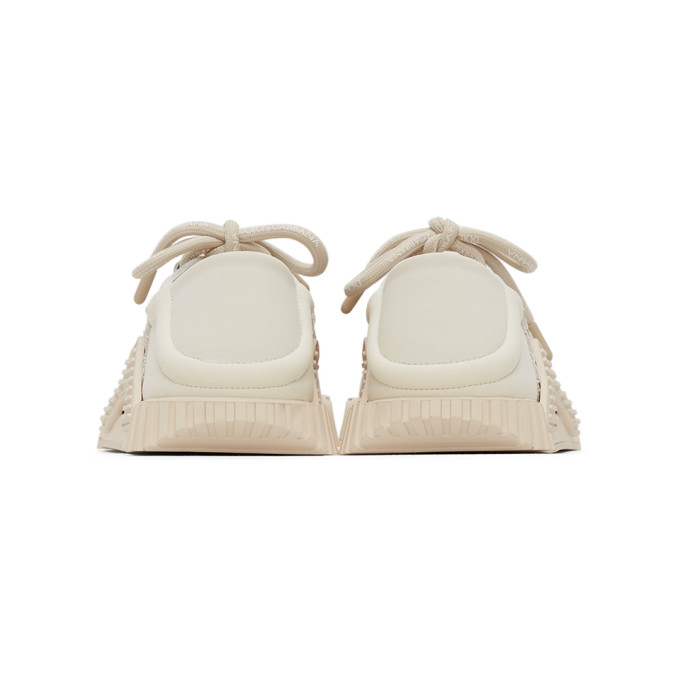 DOLCE & GABBANA WHITE LACE & LEATHER NS1 SNEAKERS