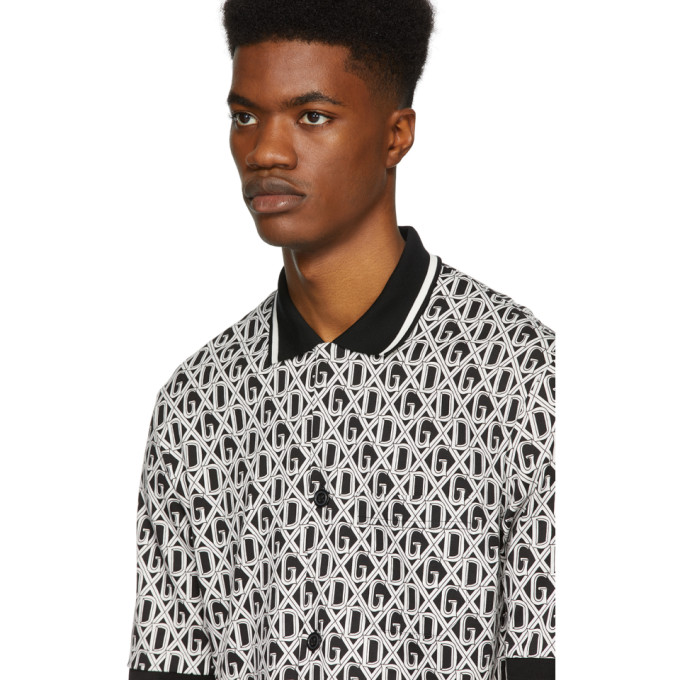 DOLCE & GABBANA DOLCE AND GABBANA BLACK AND WHITE DG SHIRT