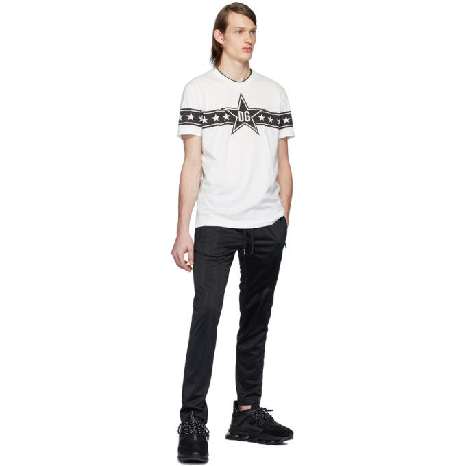 DOLCE & GABBANA DOLCE AND GABBANA WHITE DG STARS MILLENNIALS T-SHIRT