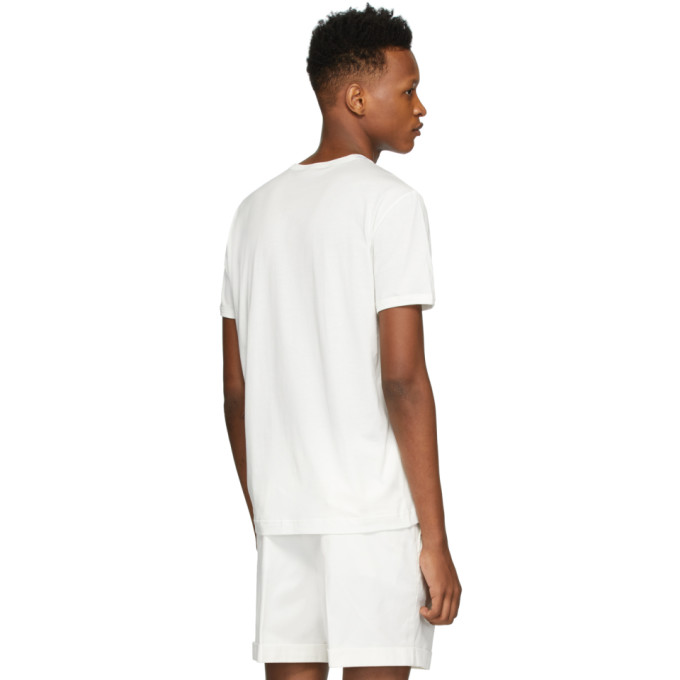 DOLCE & GABBANA DOLCE AND GABBANA WHITE EMBROIDERED LOGO T-SHIRT