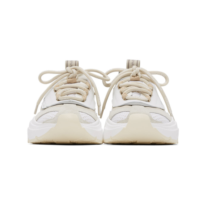 DOLCE & GABBANA DOLCE AND GABBANA BEIGE STRETCH KNIT DAYMASTER SNEAKERS