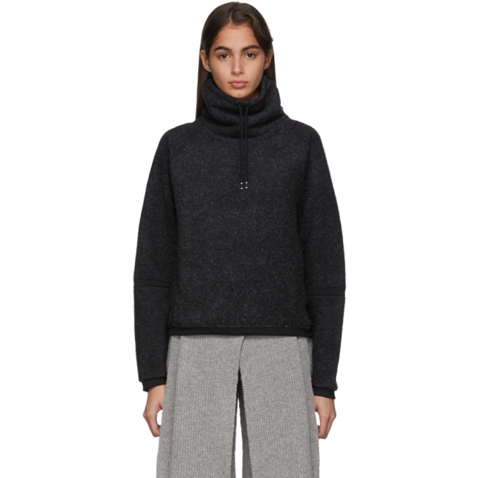 NIKE NIKE GREY FLEECE THERMA TURTLENECK