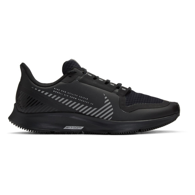 NIKE BLACK AIR ZOOM PEGASUS 36 SHIELD trainers