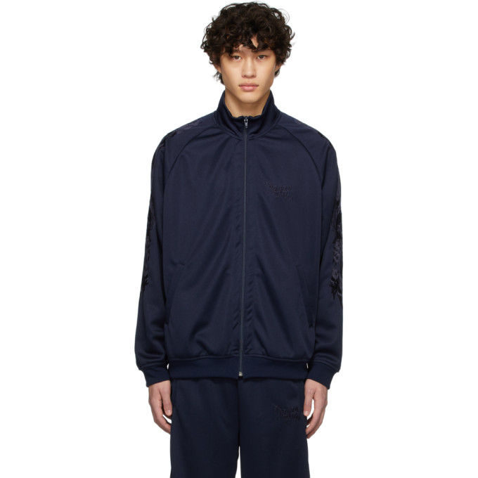 DOUBLET DOUBLET NAVY CHAOS EMBROIDERY TRACK JACKET