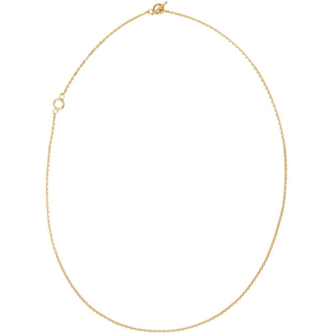 All Blues Gold Polished String Necklace