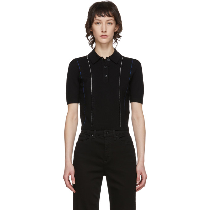 RAG & BONE RAG AND BONE BLACK JAMIE POLO