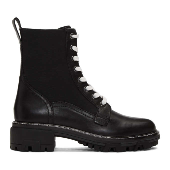 rag and bone Black Shiloh Boots