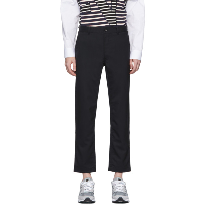 COMME DES GARÇONS HOMME DEUX COMME DES GARCONS HOMME BLACK TROPICAL WOOL TROUSERS