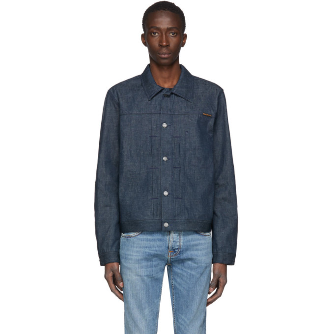 NUDIE JEANS NUDIE JEANS INDIGO DENIM VINNY DRY CLASSIC SLUB JACKET
