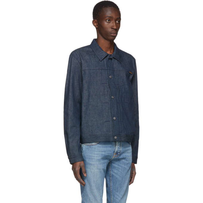 NUDIE JEANS NUDIE JEANS INDIGO DENIM VINNY DRY CLASSIC SLUB JACKET