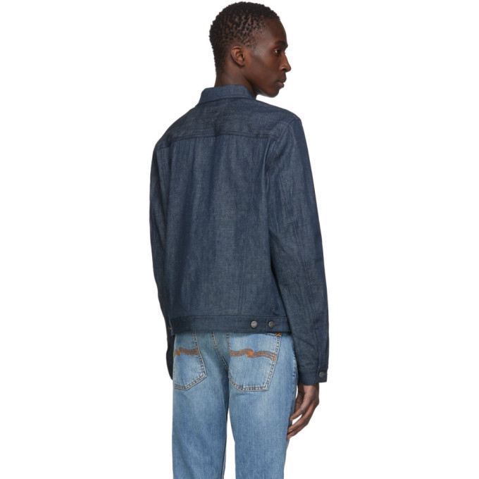 NUDIE JEANS NUDIE JEANS INDIGO DENIM VINNY DRY CLASSIC SLUB JACKET
