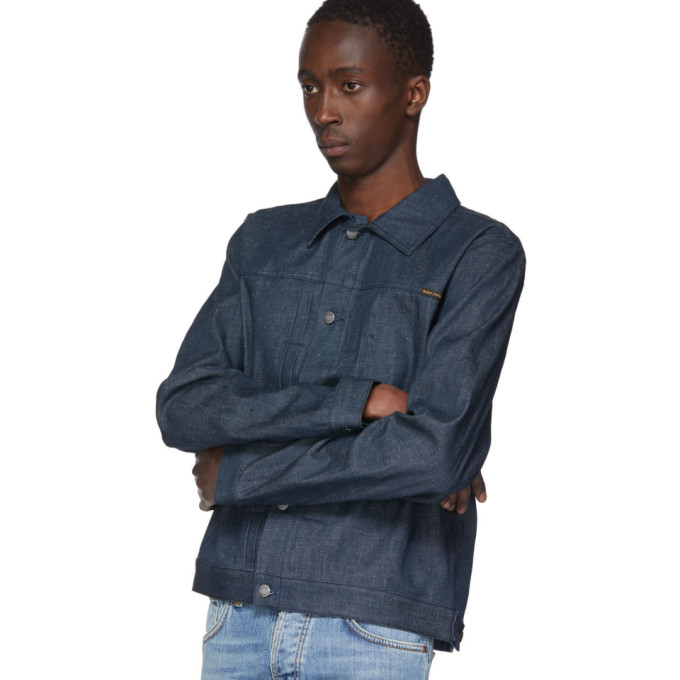 NUDIE JEANS NUDIE JEANS INDIGO DENIM VINNY DRY CLASSIC SLUB JACKET