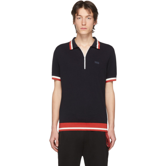 HUGO HUGO NAVY KNIT POLO