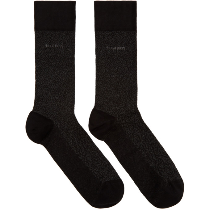 Boss Black Mercerized Mini Pattern Socks