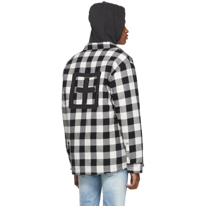 KSUBI KSUBI BLACK AND WHITE QUILTED DUB SHIRT