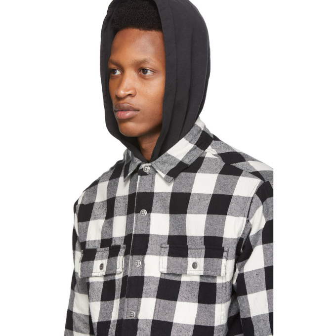 KSUBI KSUBI BLACK AND WHITE QUILTED DUB SHIRT