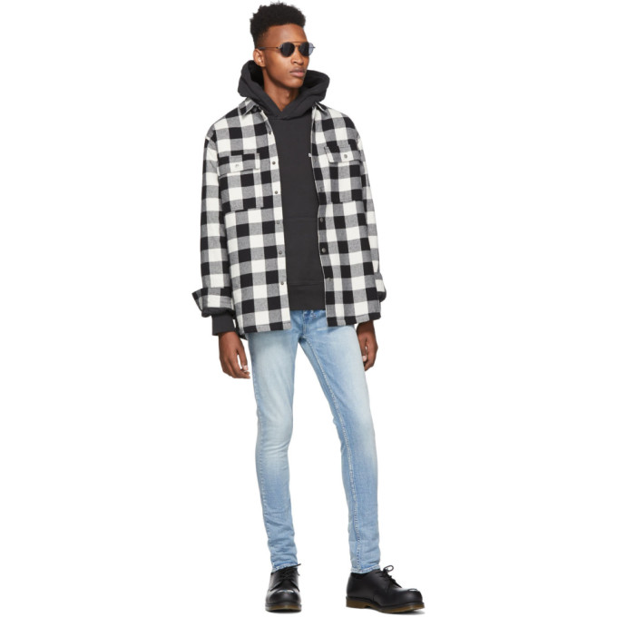 KSUBI KSUBI BLACK AND WHITE QUILTED DUB SHIRT