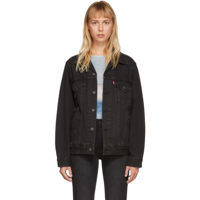 Levi's Levis Black Vintage Fit Trucker Denim Jacket In V. Black Tr |  ModeSens