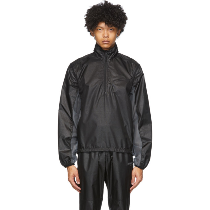 AFFIX AFFIX BLACK CONVERTIBLE TECHNICAL JACKET