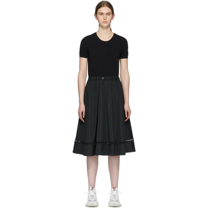 Moncler Black Drawstring A-Line Dress