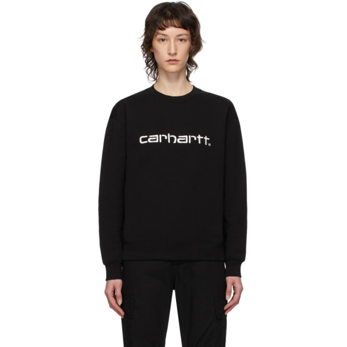 CARHARTT CARHARTT WORK IN PROGRESS BLACK LOGO SWEATSHIRT