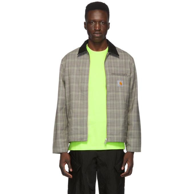 Carhartt Work In Progress Carhartt Work In Progress Brown Glen Check Detroit Jacket