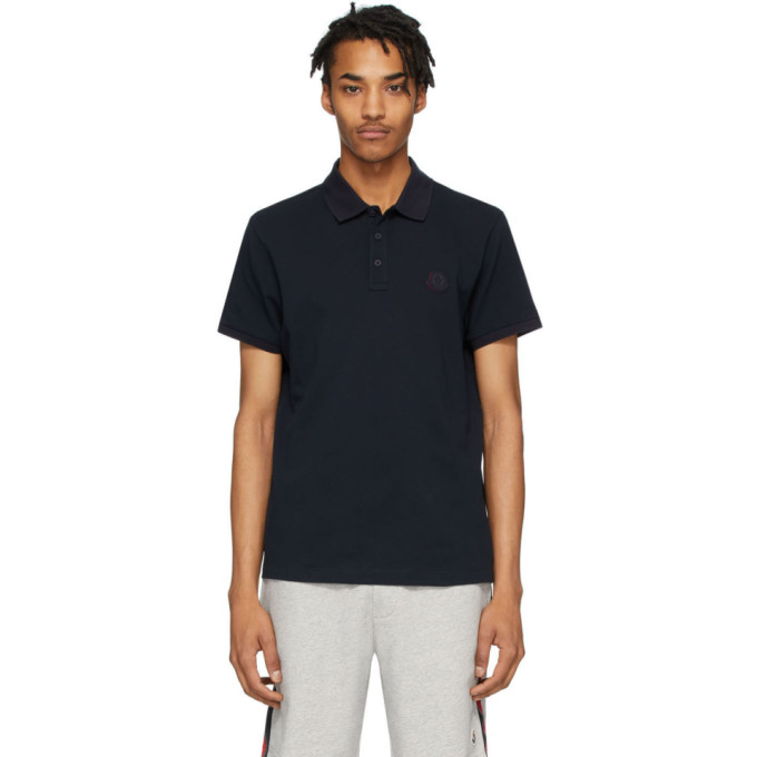 Moncler Navy Pique Polo