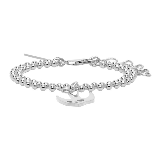 alexander mcqueen silver tone chain bracelet