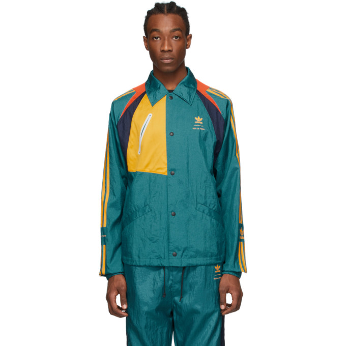 BED J.W. FORD BED J.W. FORD GREEN AND MULTICOLOR ADIDAS ORIGINALS EDITION BENCH JACKET