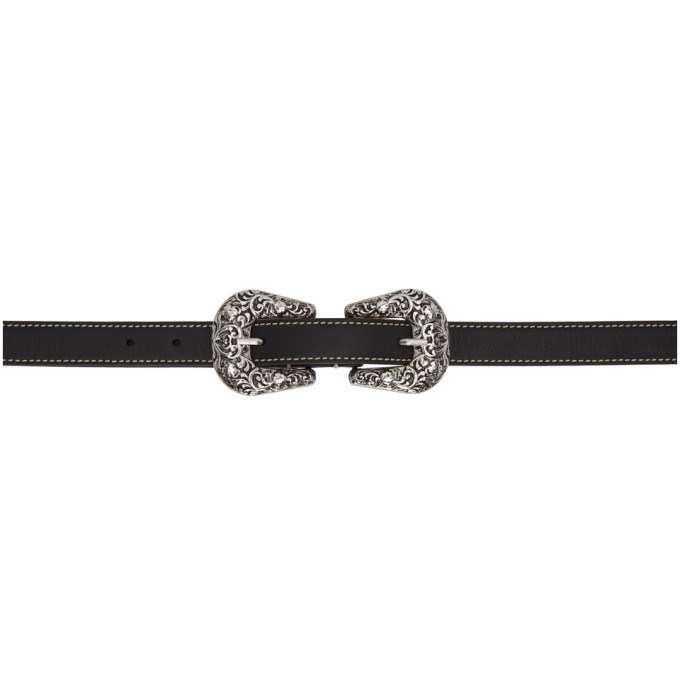 ACNE STUDIOS ACNE STUDIOS BLACK WESTERN BUCKLE BELT