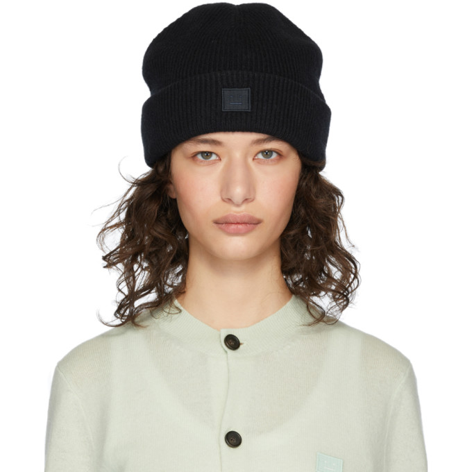 ACNE STUDIOS ACNE STUDIOS BLACK PATCH BEANIE