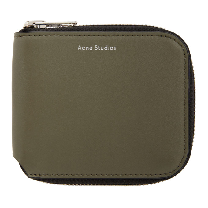 ACNE STUDIOS ACNE STUDIOS GREEN KEI COMPACT WALLET