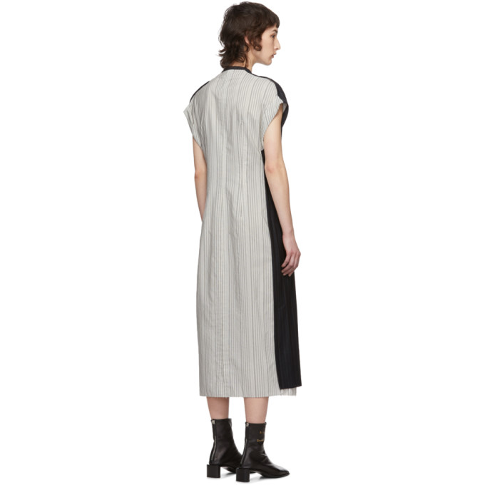 ACNE STUDIOS ACNE STUDIOS NAVY WOOL PINSTRIPE ZIP-FRONT DRESS