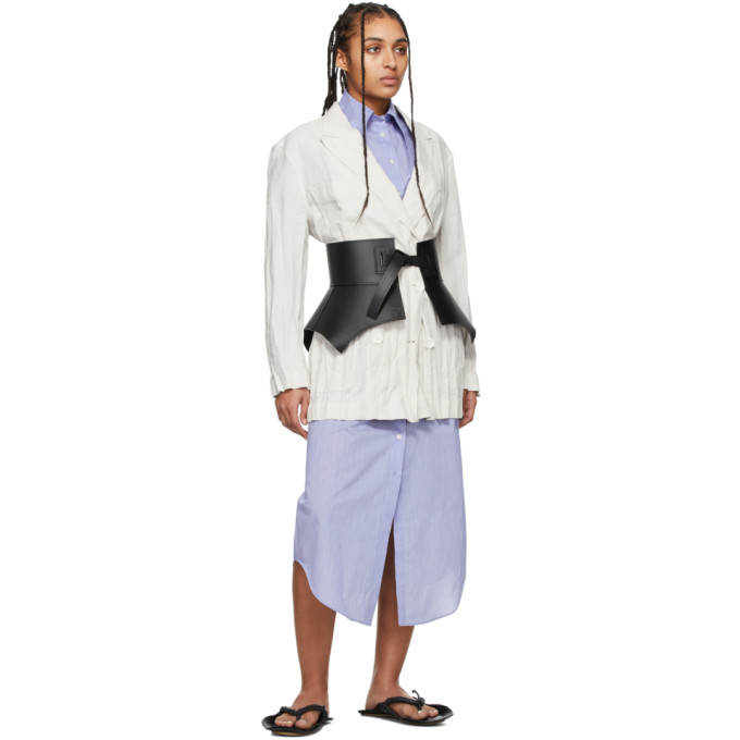 ACNE STUDIOS ACNE STUDIOS BLUE CINCHED SHIRT DRESS