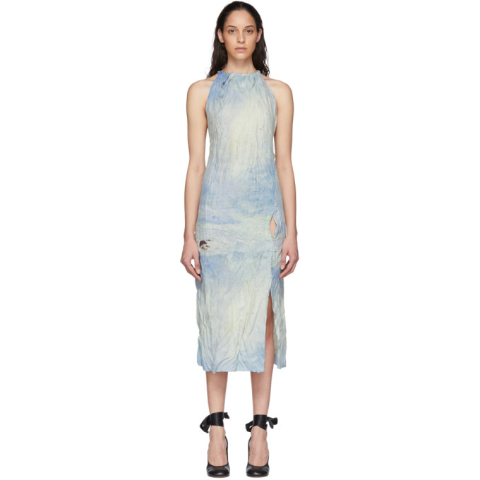 ACNE STUDIOS ACNE STUDIOS BLUE LANDSCAPE PAINTING DRESS