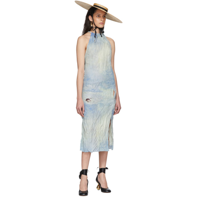 ACNE STUDIOS ACNE STUDIOS BLUE LANDSCAPE PAINTING DRESS