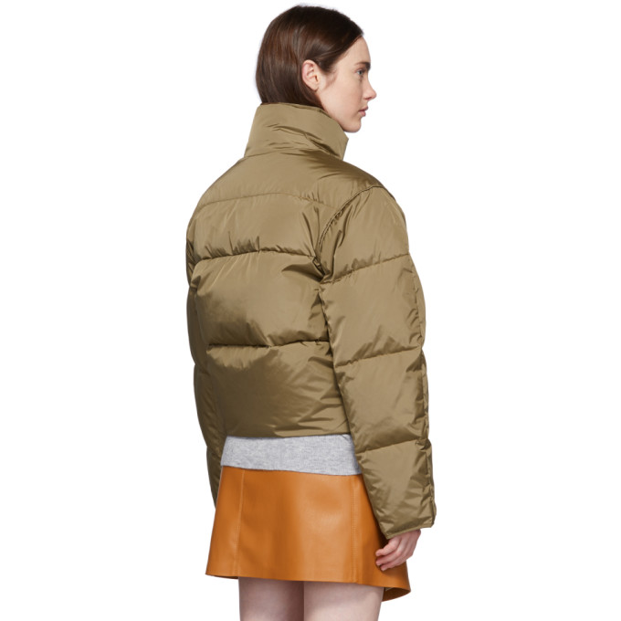 ACNE STUDIOS TAN DOWN SHORT JACKET