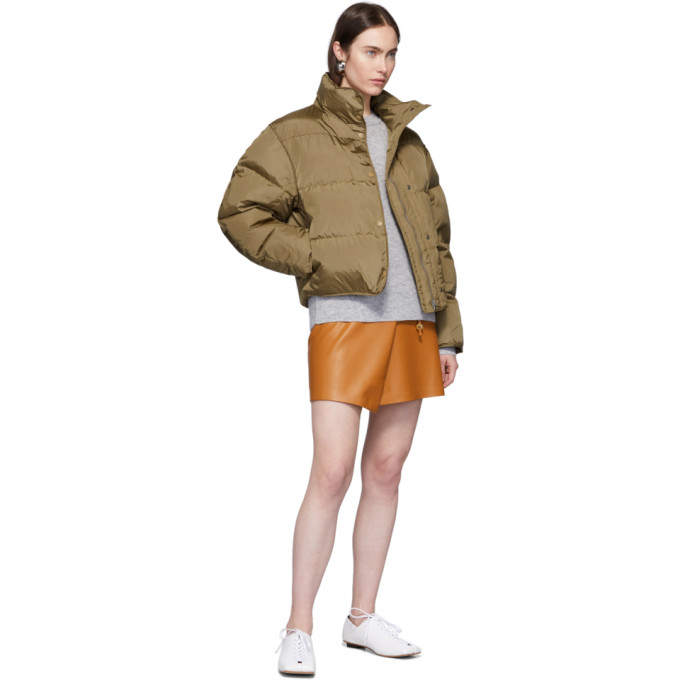 ACNE STUDIOS TAN DOWN SHORT JACKET