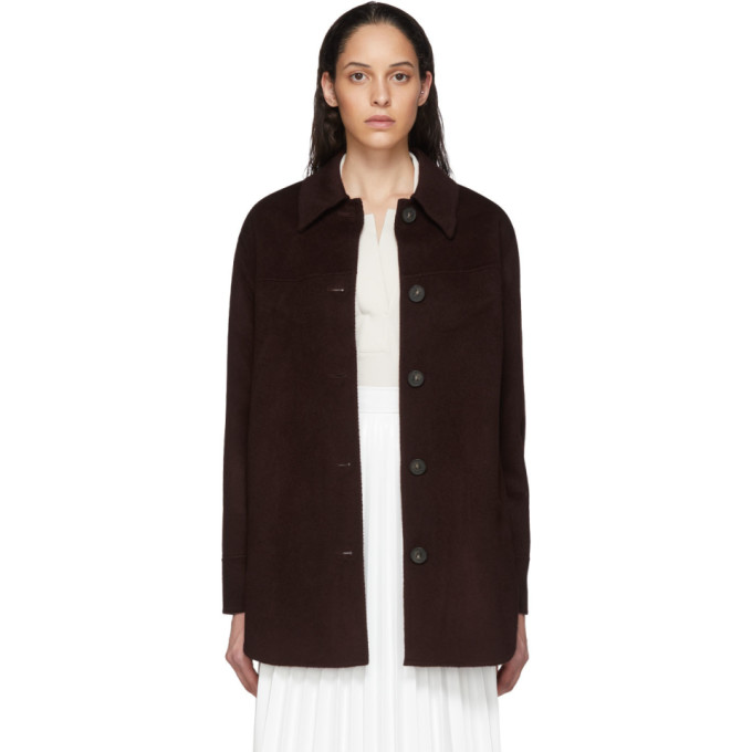 ACNE STUDIOS ACNE STUDIOS BURGUNDY DOUBLE FACED OVERSHIRT