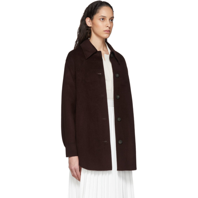 ACNE STUDIOS ACNE STUDIOS BURGUNDY DOUBLE FACED OVERSHIRT
