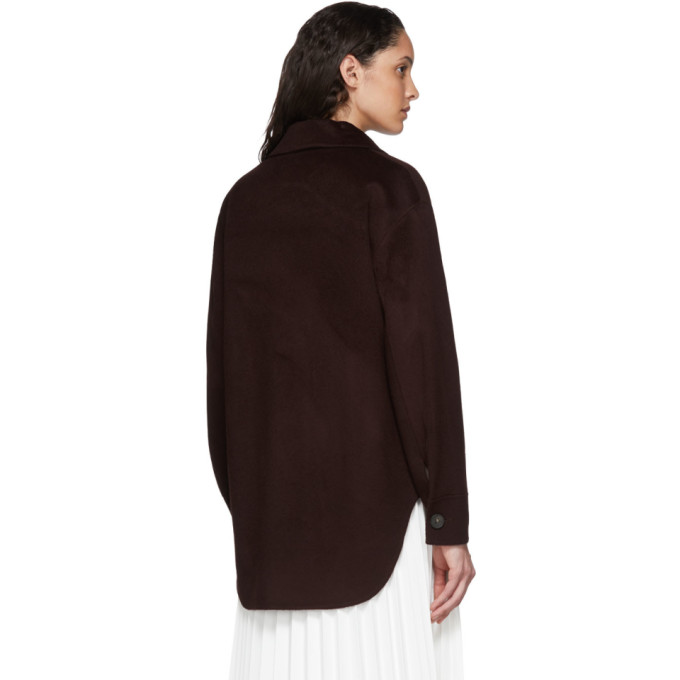 ACNE STUDIOS ACNE STUDIOS BURGUNDY DOUBLE FACED OVERSHIRT