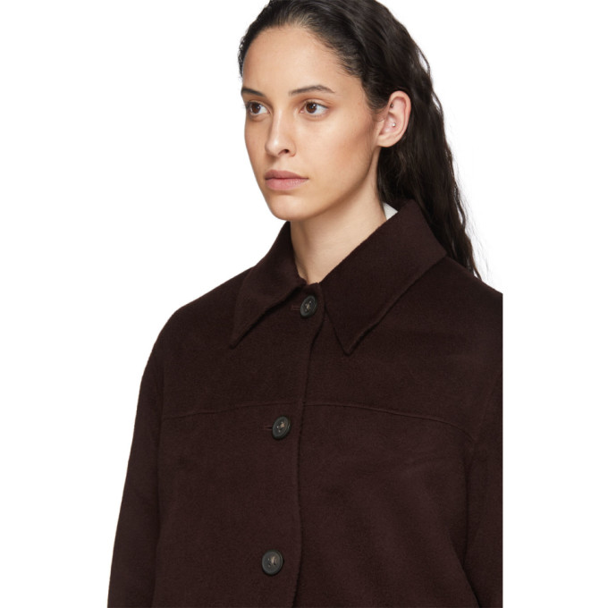 ACNE STUDIOS ACNE STUDIOS BURGUNDY DOUBLE FACED OVERSHIRT